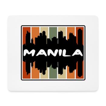 Manila Philippinen Skyline Silhouette Reisen Souve - Mousepad (Querformat) - Weiß - Vorne