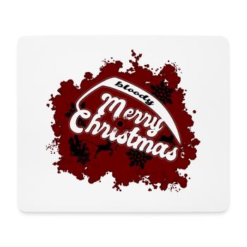 bloody merry christmas - Mousepad (Querformat) - Weiß - Vorne