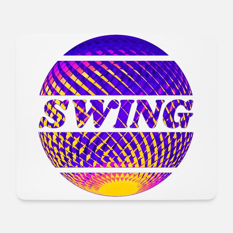 Swing Disko Ball - Mouse Pad (horizontal) - white