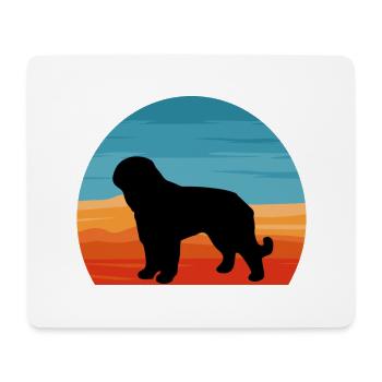 Barbet Dog Lover Silhouette Vintage Sunset - Mouse Pad (horizontal) - white - Front