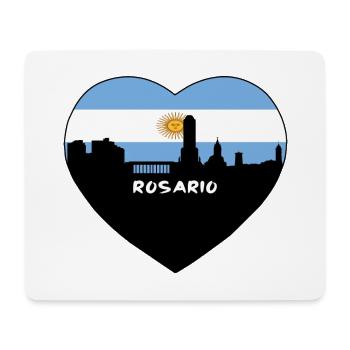 Rosario Argentina Flag Skyline Souvenir de voyage - Tapis de souris (format paysage) - blanc - Devant