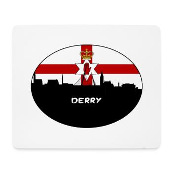 Derry Irlande du Nord Flag Skyline Travel Souveni - Tapis de souris (format paysage) - blanc - Devant