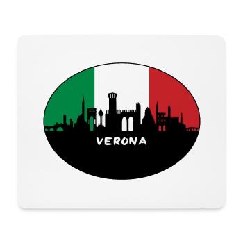 Vérone Italie Flag Skyline Souvenir de voyage - Tapis de souris (format paysage) - blanc - Devant