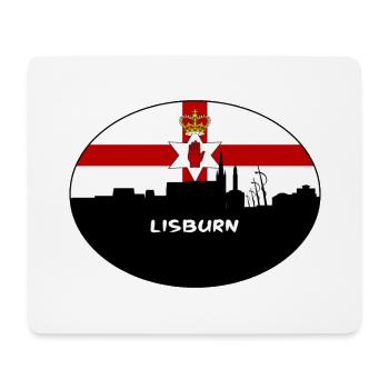 Lisburn Irlande du Nord Flag Skyline Travel Souve - Tapis de souris (format paysage) - blanc - Devant