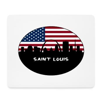 Saint Louis Missouri USA Flag Skyline Travel Souve - Mouse Pad (horizontal) - white - Front