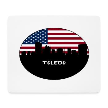 Toledo Ohio USA Flagge Skyline Reise Souvenir - Mousepad (Querformat) - Weiß - Vorne