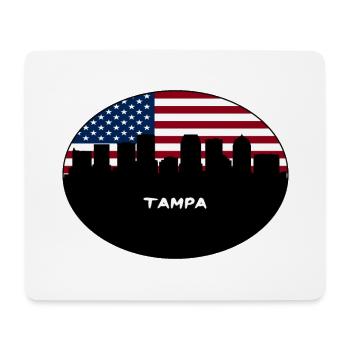 Tampa Florida USA Flagge Skyline Reise Souvenir - Mousepad (Querformat) - Weiß - Vorne