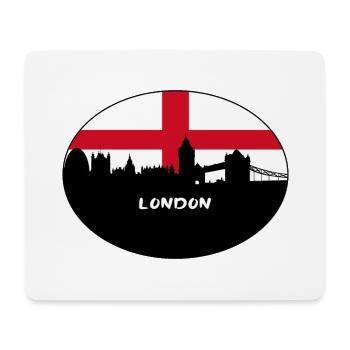 London England Flag Skyline Travel Souvenir - Mouse Pad (horizontal) - white - Front
