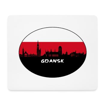 Danzig Polen Flagge Skyline Silhouette Reisen - Mousepad (Querformat) - Weiß - Vorne