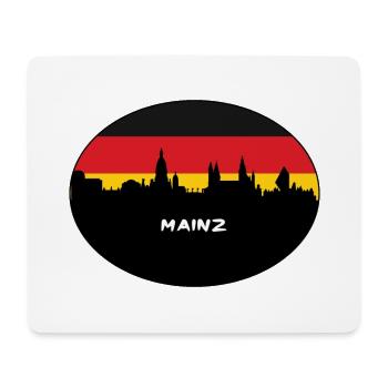 Mainz Deutschland Flagge Skyline Silhouette Reisen - Mousepad (Querformat) - Weiß - Vorne