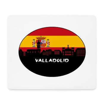 Valladolid Spain Flag Skyline Silhouette Travel - Mouse Pad (horizontal) - white - Front