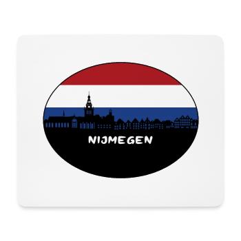 Nimègue Pays-Bas Flag Skyline Silhouette Trave - Tapis de souris (format paysage) - blanc - Devant