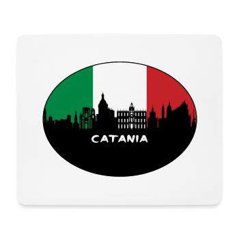Catane Italie Drapeau Skyline Silhouette Travel - Tapis de souris (format paysage) - blanc - Devant