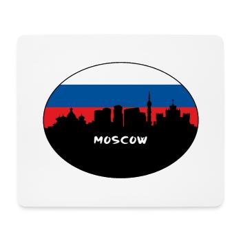 Moskau Russland Flagge Skyline Silhouette Reisen - Mousepad (Querformat) - Weiß - Vorne