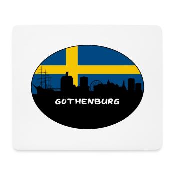 Göteborg Suède Drapeau Skyline Silhouette Travel - Tapis de souris (format paysage) - blanc - Devant