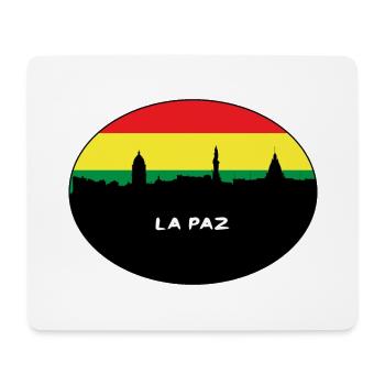 La Paz Bolivie Drapeau Skyline Silhouette Travel - Tapis de souris (format paysage) - blanc - Devant