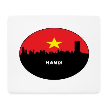 Hanoi-Vietnam-Flaggen-Skyline-Schattenbild-Reise - Mousepad (Querformat) - Weiß - Vorne