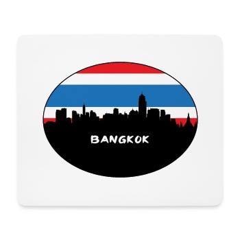 bangkok, thaïlande, drapeau, horizon, silhouette, voyage - Tapis de souris (format paysage) - blanc - Devant