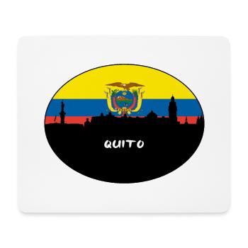 Quito Équateur Drapeau Skyline Silhouette Travel - Tapis de souris (format paysage) - blanc - Devant