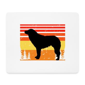 Aidi Dog Silhouette Vintage Sunset pour les amoureux des chiens - Tapis de souris (format paysage) - blanc - Devant