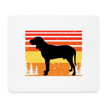 Bleu De Gascogne Grand Dog Silhouette Retro Sunset - Tapis de souris (format paysage) - blanc - Devant