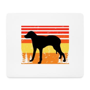 Chien Francais Blanc et Orange Hundesilhouette - Mousepad (Querformat) - Weiß - Vorne