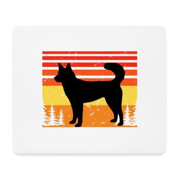 Kai Ken Dog Lover Silhouette Vintage Sunset - Mouse Pad (horizontal) - white - Front