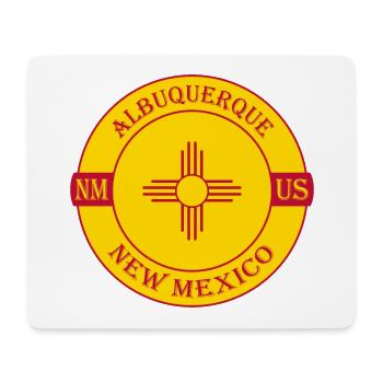Albuquerque New Mexico Flagge USA Souvenir Abzeichen - Mousepad (Querformat) - Weiß - Vorne