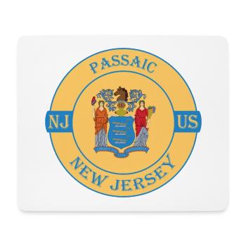 Passaic New Jersey Flagge USA Reise Souvenir Abzeichen - Mousepad (Querformat) - Weiß - Vorne