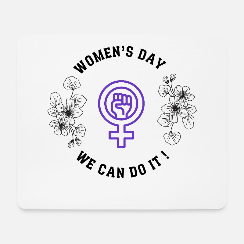 Frauentag - We cam do it - Mousepad (Querformat) - Weiß