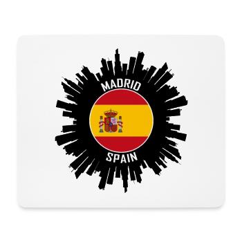 Madrid Skyline Espagne Flag Souvenir de voyage - Tapis de souris (format paysage) - blanc - Devant
