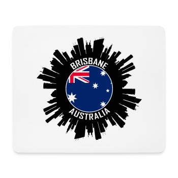 Brisbane Skyline Australia Flag Souvenir de voyage - Tapis de souris (format paysage) - blanc - Devant