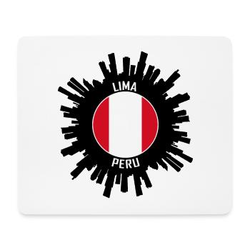 Lima Skyline Peru Flagge Reisesouvenir - Mousepad (Querformat) - Weiß - Vorne