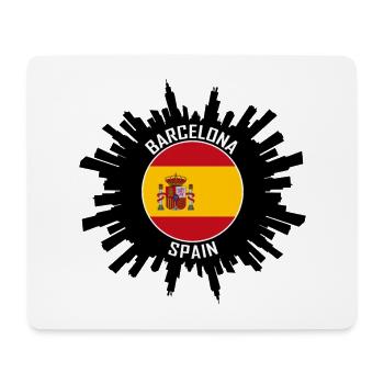 Barcelona Skyline Spanien Flagge Reise Souvenir - Mousepad (Querformat) - Weiß - Vorne