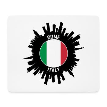 Rome Skyline Italy Flag Travel Souvenir - Mouse Pad (horizontal) - white - Front