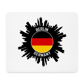 Berlin Skyline Deutschland Flagge Reisesouvenir - Mousepad (Querformat) - Weiß - Vorne