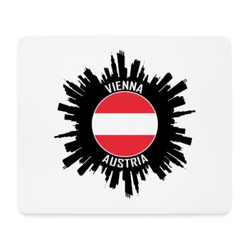 Vienna Skyline Austria Flag Travel Souvenir - Mouse Pad (horizontal) - white - Front