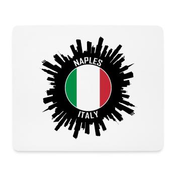 Naples Skyline Italy Flag Travel Souvenir - Mouse Pad (horizontal) - white - Front