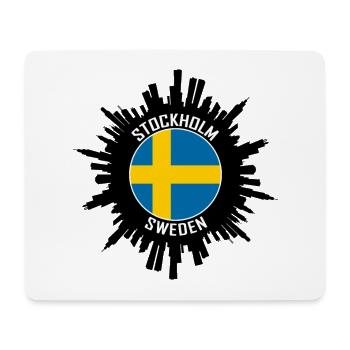 Stockholm Skyline Schweden Flagge Reisesouvenir - Mousepad (Querformat) - Weiß - Vorne