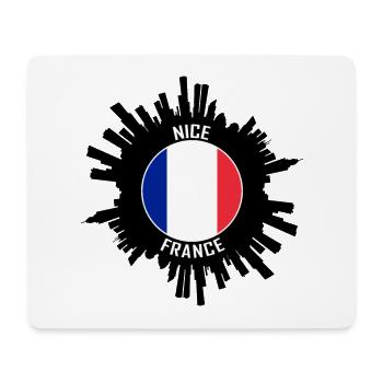 Nizza Skyline Frankreich Flagge Reise Souvenir - Mousepad (Querformat) - Weiß - Vorne