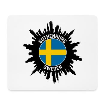 Göteborg Skyline Suède Flag Souvenir de voyage - Tapis de souris (format paysage) - blanc - Devant