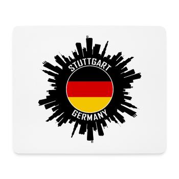 Stuttgart Skyline Deutschland Flagge Reisesouvenir - Mousepad (Querformat) - Weiß - Vorne
