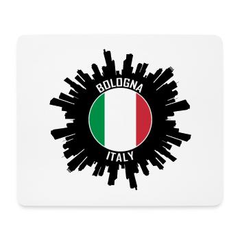 Bologna Skyline Italy Flag Travel Souvenir - Mouse Pad (horizontal) - white - Front