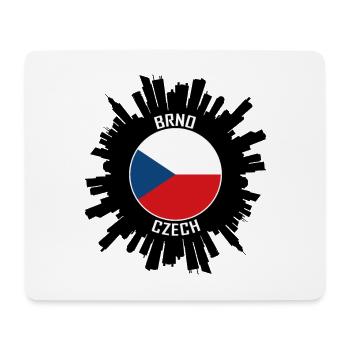 Brünn Skyline Tschechische Flagge Reise Souvenir - Mousepad (Querformat) - Weiß - Vorne