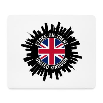 Stoke On Trent Skyline Uk Flag Souvenir de voyage - Tapis de souris (format paysage) - blanc - Devant
