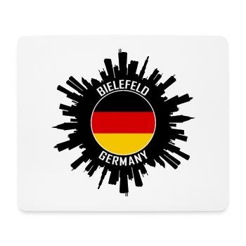 Bielefeld Skyline Allemagne Flag Souvenir de voyage - Tapis de souris (format paysage) - blanc - Devant