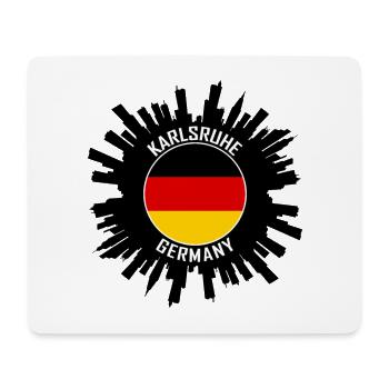 Karlsruhe Skyline Allemagne Flag Souvenir de voyage - Tapis de souris (format paysage) - blanc - Devant