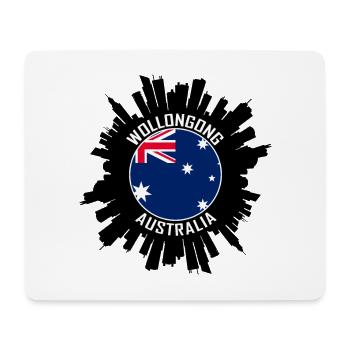 Wollongong Skyline Australien Flagge Reise Souvenir - Mousepad (Querformat) - Weiß - Vorne