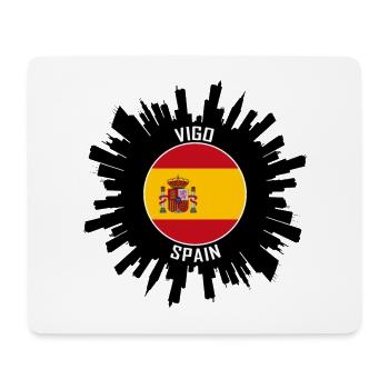 Vigo Skyline Spanien Flagge Reise-Souvenir - Mousepad (Querformat) - Weiß - Vorne