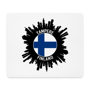 Tampere Skyline Finland Flag Travel Souvenir - Mouse Pad (horizontal) - white - Front